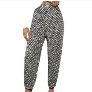 🖤 Anthropologie Harlem Bolt Print Linen Blend Joggers (4) 🖤